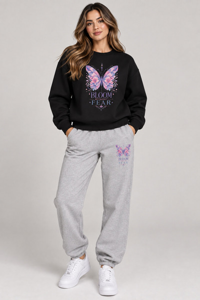 orwen life est. 2022 Women's Oversize Floral Butterfly Printed Winter Sweatsh...