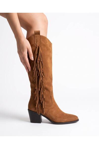 Generic Brand Kod.101, Western Style, Low-Cut, Thick Heel, No Laces or Zipper...