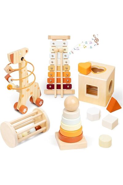 Soofam Wooden Montessori Toys for Toddlers 1-3,Baby 12-18 Months Educational ...
