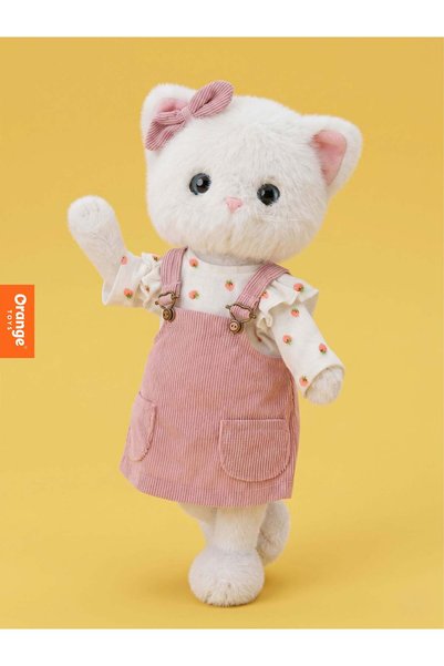 Orange Toys Lucky Kitty Melody - Pisicuta de plus premium, handmade, articula...