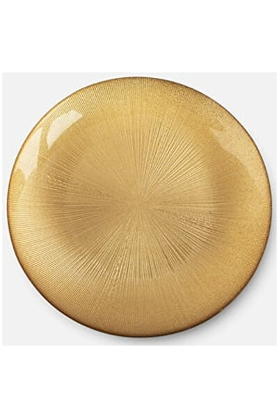 OEM GLASS PLATE-MET GILDED GL 28CM