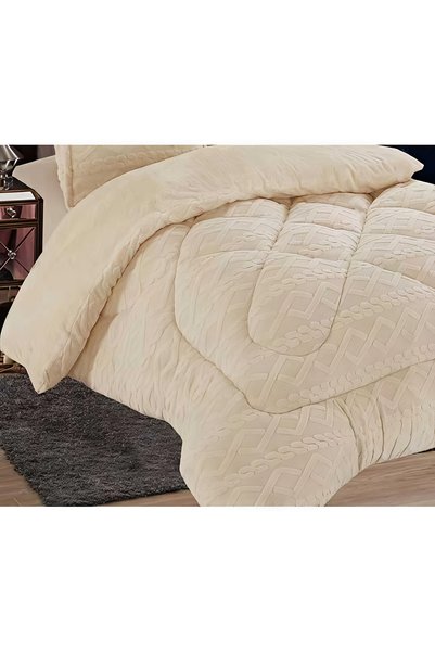 OEM Set PILOTA Cocolino, Model Gofrat Tricotat, 3, 5 kg, pentru Pat Dublu, 200x230 cm, include 2 Fete de Perna 50x70 cm, UNI