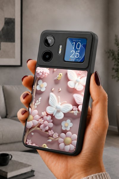 General Mobile Gm 26 Pro Compatible Printed, Matte Black, Soft Silicone, Prot...