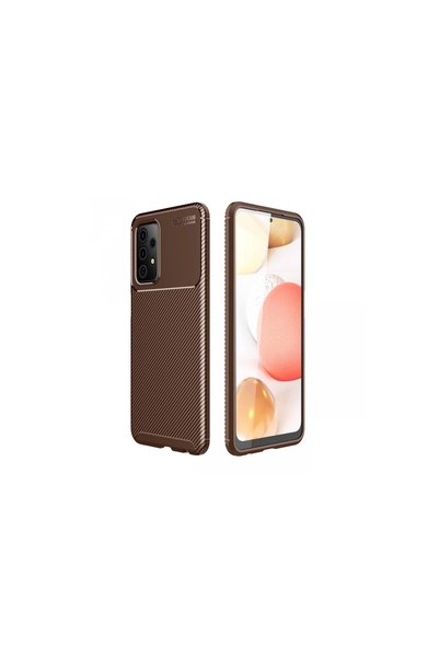 FMA Samsung Galaxy A52 Case Auto Focus Carbon Cover - Brown