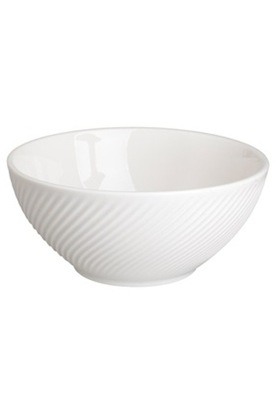 OEM White Ceramic Bowl with Patterned "Wave 642ml"