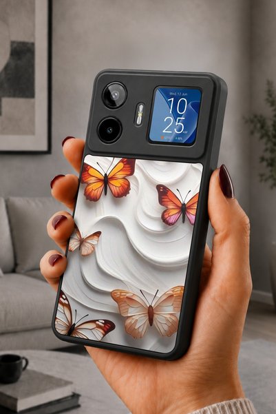 General Mobile Gm 26 Pro Compatible Printed, Matte Black, Soft Silicone, Prot...
