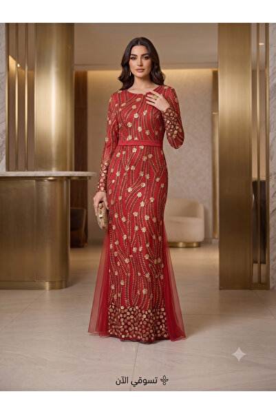 nostalgia 93 - Evening Dress with Embroidery and Beading on Tulle