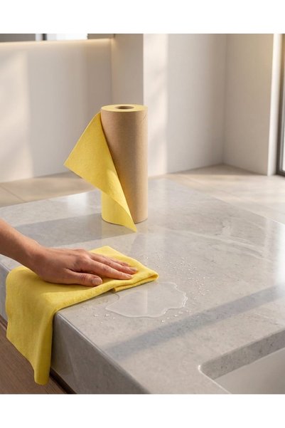 Tucera 20-Piece Roll of Microfiber Cleaning Cloths - Washable, Odorless, Multi-Purpose 30X27 cm