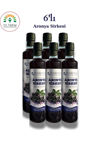 Aronya Sirkesi 6 Adet %100 Aronya ve Doğal Fermentasyon 500 ml (içeriğinde Aronya'dan başka bir şey yok)