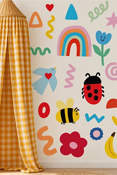 LABELOVE Neşeli Bahçe Çocuk Odası Duvar Stickerı