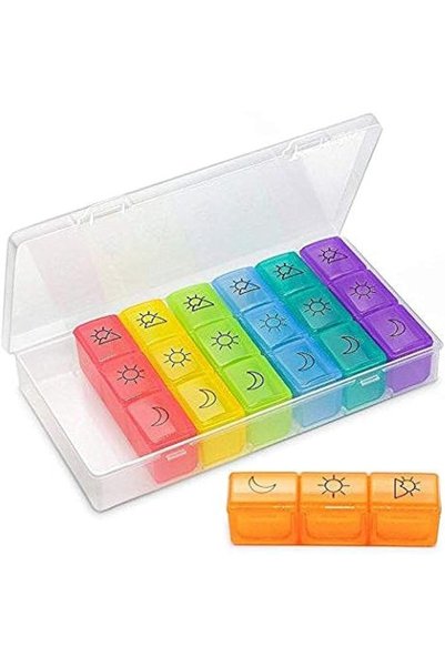 Other 7 Day Pill Case Large (3 Times a Day), Weekly Pill Organizer (Morning N...