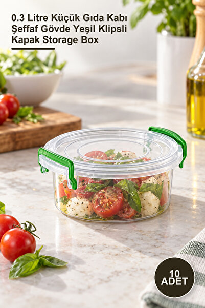 Yenilig 10 Pieces Tiny Box Round Storage Box – 0.3 Liter Small Food Container...