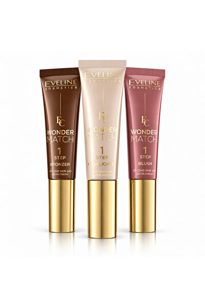 Eveline Cosmetics Set Eveline Wonder Match 1 Step Satin – Bronzer NO2 + Fard ...