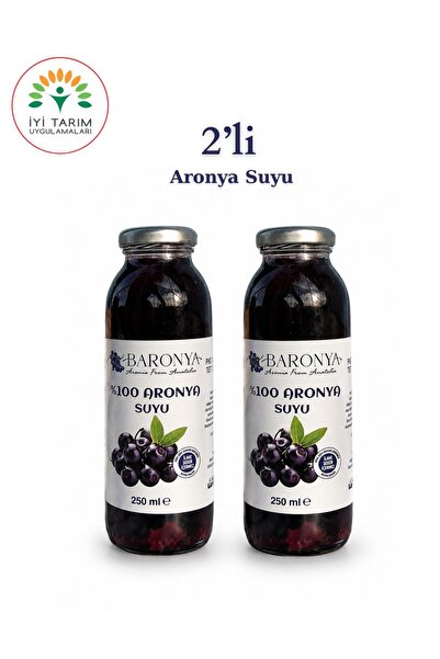 Soğuk Sıkım Katkısız %100 Aronya Suyu 250ml 2 Adet