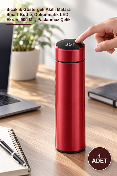Yenilig 1 Piece Digital Thermos – Smart Flask with Temperature Display, Touch...