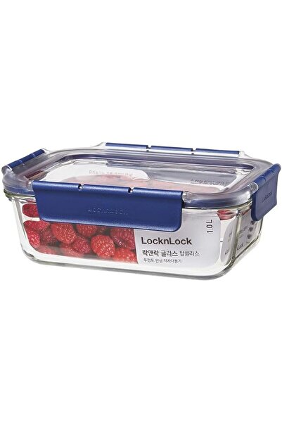 locknlock وعاء زجاجي مستطيل الشكل مقاوم للحرارة من الدرجة الأولى سعة 1 لتر