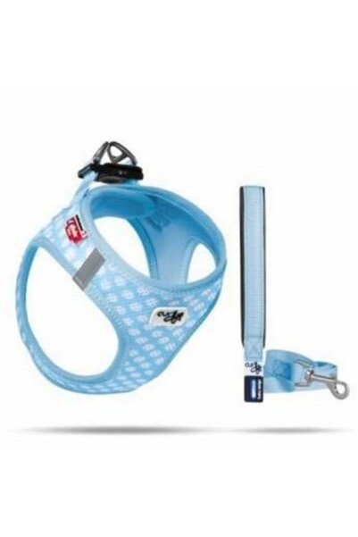 Generic Brand حزام صدر للكلاب من Vest Air-Mesh باللون الأزرق الفاتح منقط 3XS