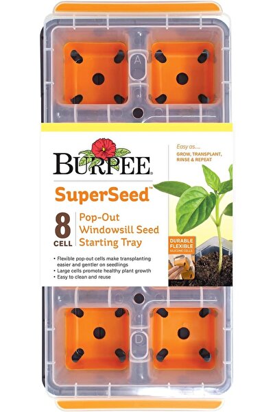 Burpee SuperSeed Windowsill Seed Starting Tray | 8 XL Cell | Seed Starter Tra...