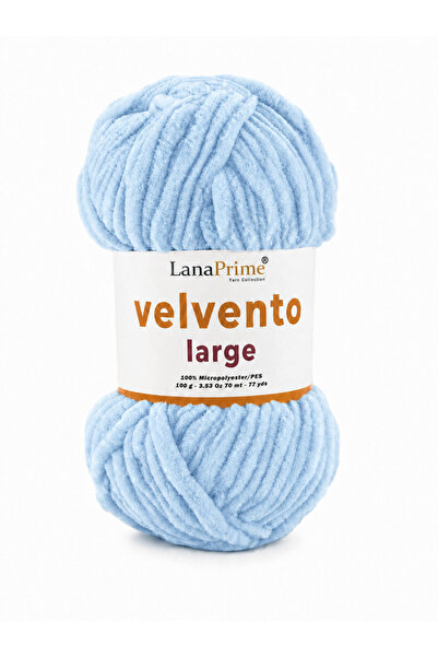 Lanaprime Velvet Large (Thick) Velvet Hand Knitting Yarn 100 Gr 70 m Pack of 5