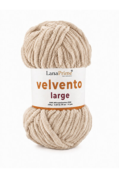 Lanaprime Velvet Large (Thick) Velvet Hand Knitting Yarn 100 Gr 70 m Pack of 5