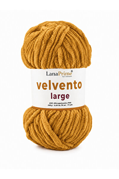 Lanaprime Velvet Large (Thick) Velvet Hand Knitting Yarn 100 Gr 70 m Pack of 5