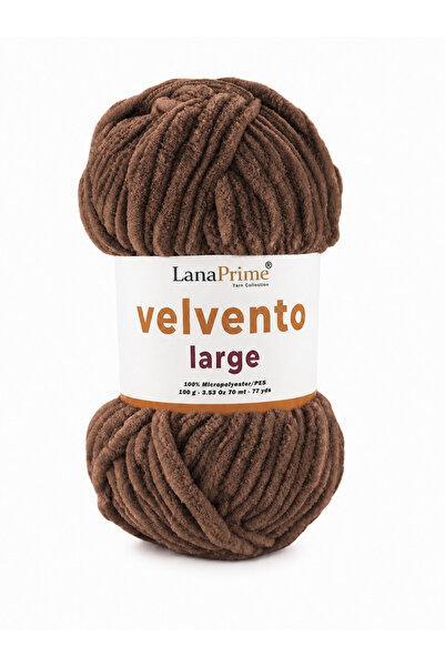 Lanaprime Velvet Large (Thick) Velvet Hand Knitting Yarn 100 Gr 70 m Pack of 5