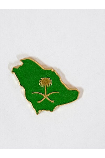 genric Saudi Arabia Flag Logo Metal Sticker Green Color
