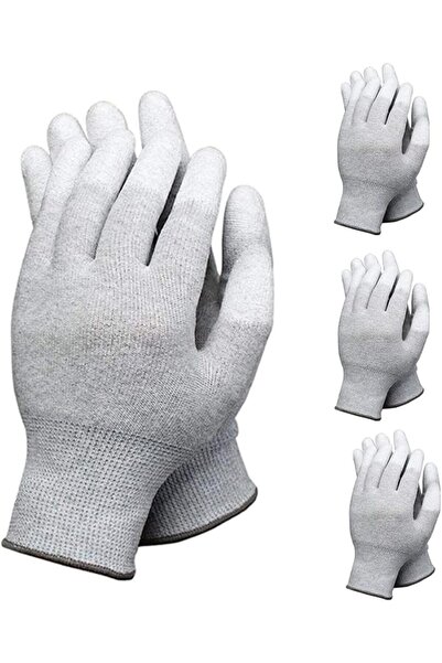 GENERAL 4-Pack ESD Safety Gloves - PU Coated Anti-Static Gloves for Industria...