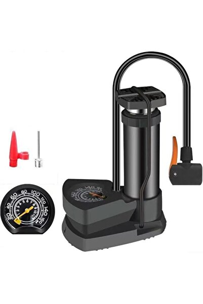 Yelajoy Black Cylinder Foot Air Pump, High Pressure Pedal Inflator for Bike T...