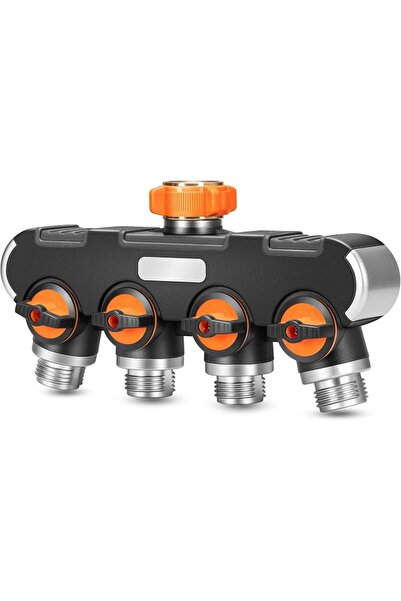 AZONEE 4 Way Garden Hose Splitter, Heavy Duty Water Hose Connector, Zinc Allo...