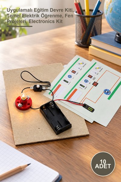 Yenilig 10 Adet Elektrik Deney Seti – Uygulamalı Eğitim Devre Kiti, Temel Elektrik Öğrenme, Fen Projeleri, Electronics Kit