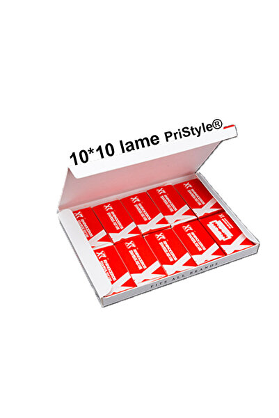 PriStyle Set 100 Lame de Ras Clasice din Otel inoxidabil, pentru Brici sau Ap...
