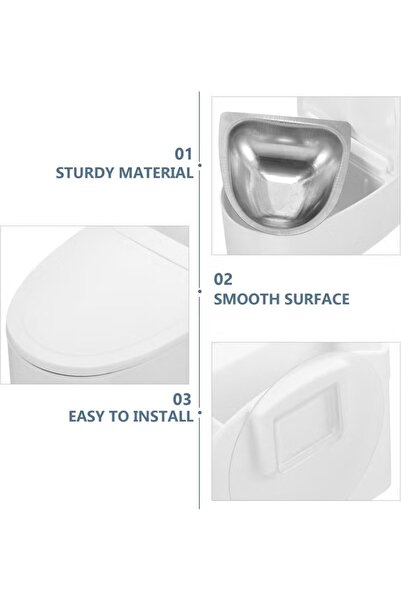 huitich Creative Wall-Mounted Toilet Ashtray with Lid & Metal Liner