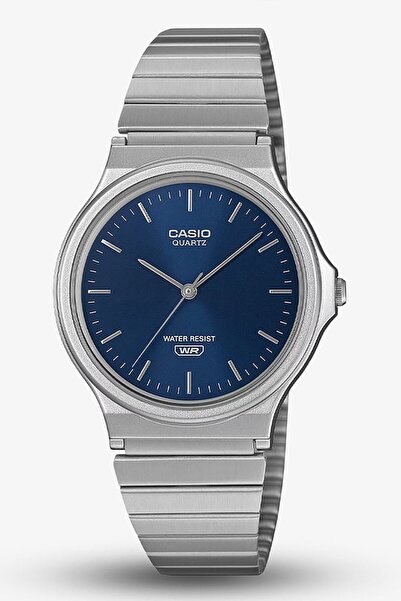 Casio Στρογγυλό ρολόι από ανοξείδωτο ατσάλι, ασημί