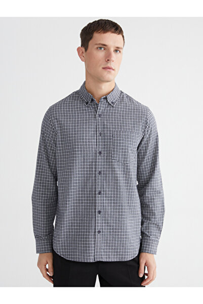 LC Waikiki Regular Fit Long Sleeve Plaid Gabardine Men's Shirt