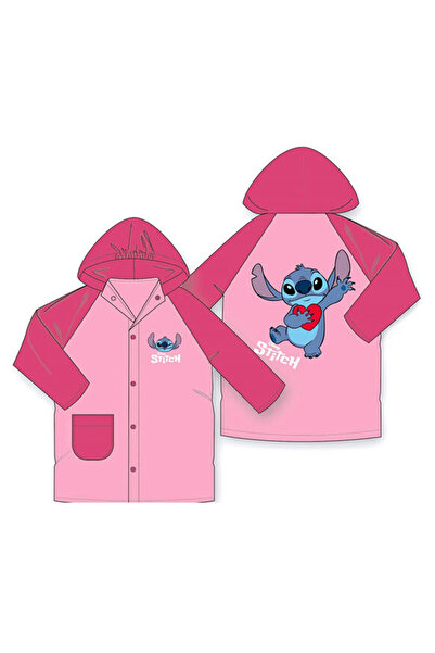 Lilo & Stitch Ροζ αδιάβροχο με ρευστή εφαρμογή και μανικετόκουμπα, από PVC.