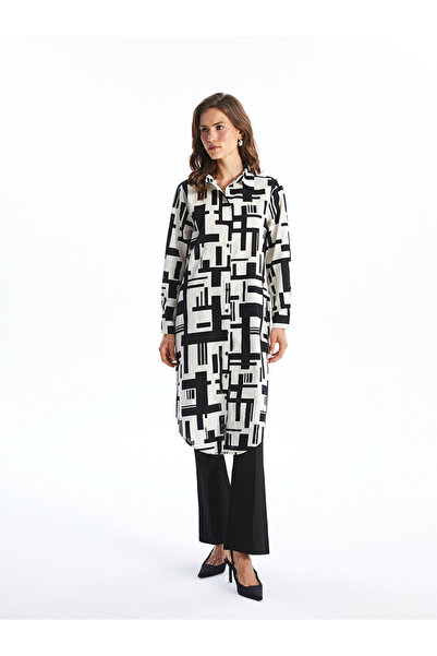 LC Waikiki Patterned Poplin Women's Shirt Tunic