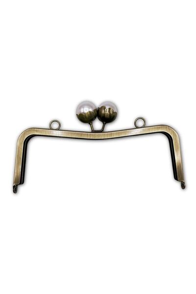 Oxford İplik Klipsli Metal Cüzdan Bursu İçten Vidalı (Vidalar Dahil) 20 cm Bronz