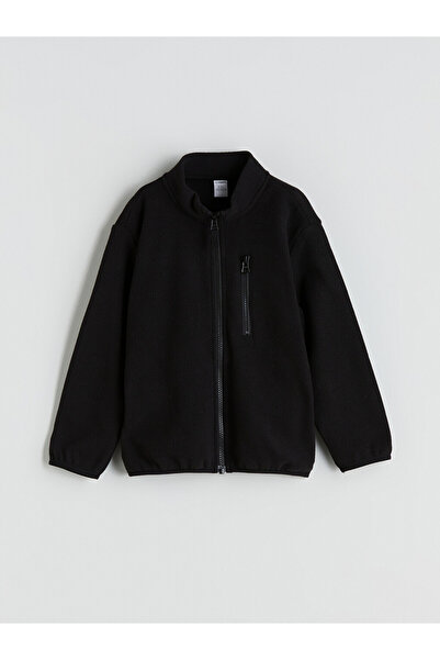 LC Waikiki Fleece Cardigan for Boys with High Collar
