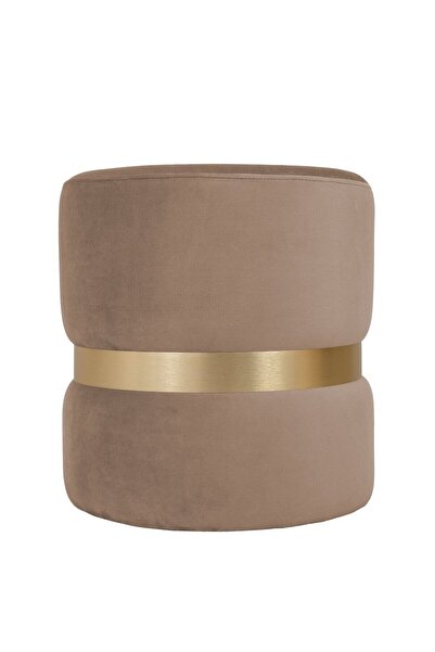 OEM Taburet Ring, fix, rotund, material textil, gri maroniu + auriu, 38 x 38 ...