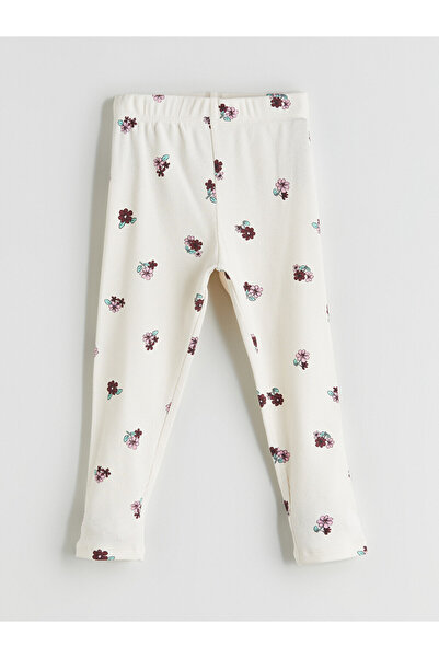 LC Waikiki Elastic Waist Floral Girls Leggings