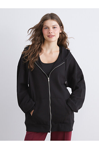 LC Waikiki Oversize Zip-Up Hoodie for Women