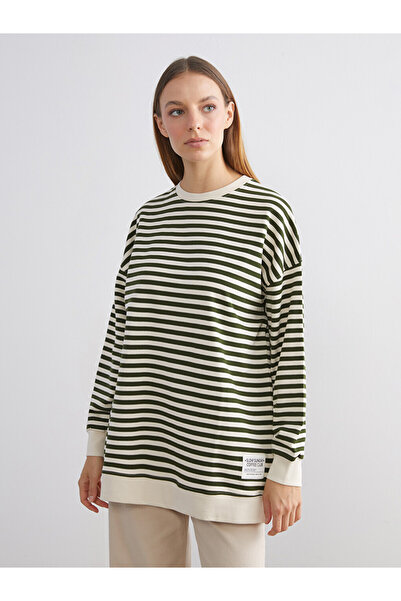 LC Waikiki Crew Neck Striped Women's Sweatshirt Tunic