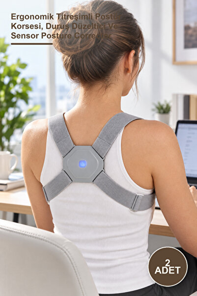 Yenilig 2-Piece Vibrating Upright Posture Corset with Sensor – Ergonomic Vibr...