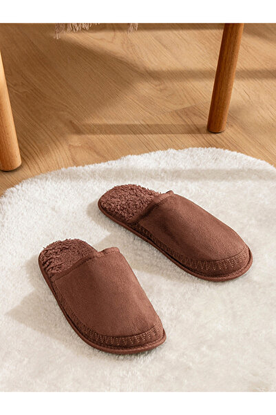 LC Waikiki Closed Toe Suede Men's Slippers