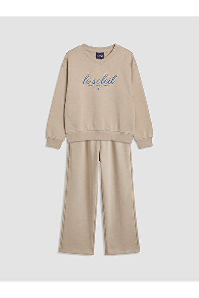 LC Waikiki Printed Tracksuit Set for Girls
