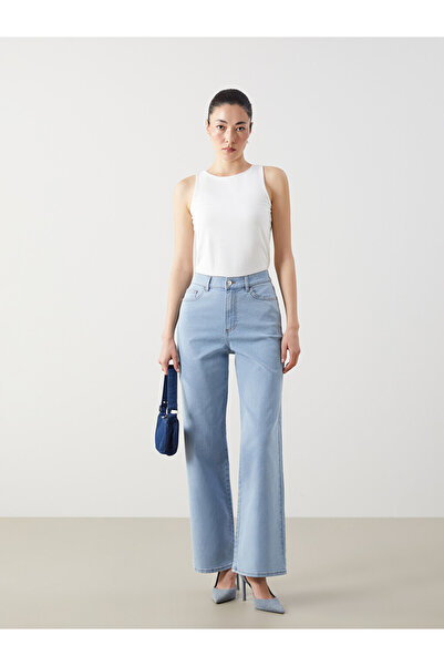 LC Waikiki Elastic Waist Wide Leg Women's Jeans