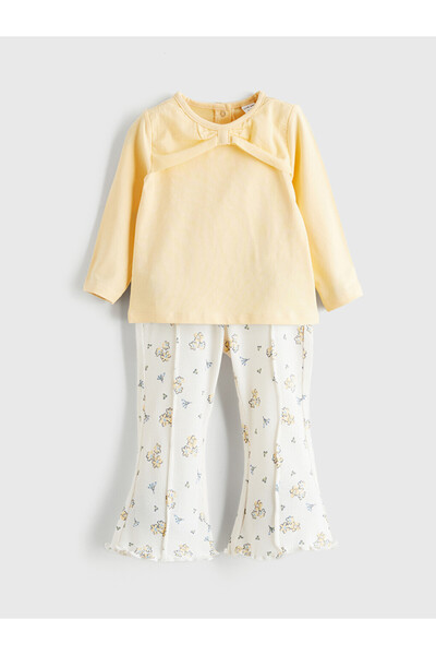 LC Waikiki Floral Blouse and Leggings Set for Baby Girls