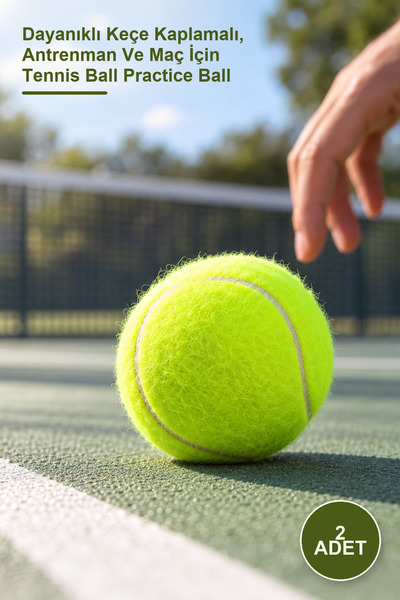 Yenilig 2 Adet Tenis Topu – Dayanıklı Keçe Kaplamalı, Antrenman Ve Maç İçin Tennis Ball Practice Ball