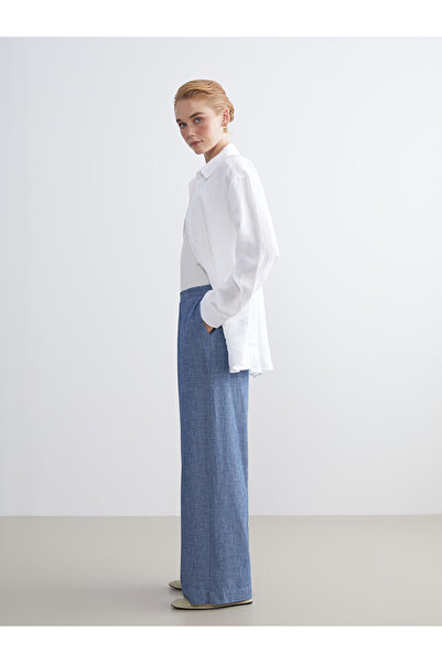 LC Waikiki Jeans for Women with Elastic Waistband and Wide Leg